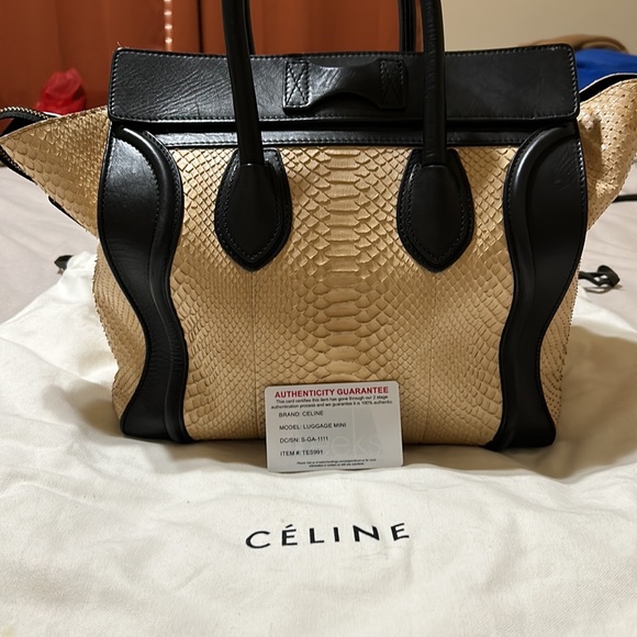 Celine python large Tote - Picture 3 of 9